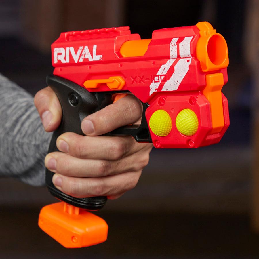 Nerf Rival Knockout XX-100 Blaster -Team Red, Round Storage, 85 FPS Velocity, Breech Load -- Includes 2 Official Nerf Rival Rounds