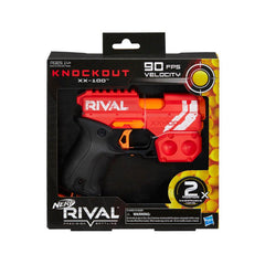 Nerf Rival Knockout XX-100 Blaster -Team Red, Round Storage, 85 FPS Velocity, Breech Load -- Includes 2 Official Nerf Rival Rounds