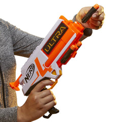 Nerf Ultra Four Dart Blaster, 4 Ultra Darts, Single-Shot Blasting, 2-Dart Storage, Compatible Only with Ultra Darts