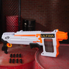 Nerf Ultra Three Blaster, Pump-Action, 8-Dart Internal Clip, 8 Darts, Compatible Only with Ultra Darts
