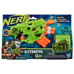 Nerf Zombie Strike Alternator Blaster, Fires 3 Ways, Includes 12 Elite Darts, For Kids, Teens, Adults