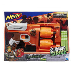 Nerf Zombie Strike FlipFury Blaster 2 Flipping 6-Dart Drums ,12 Nerf Zombie Strike Elite Darts