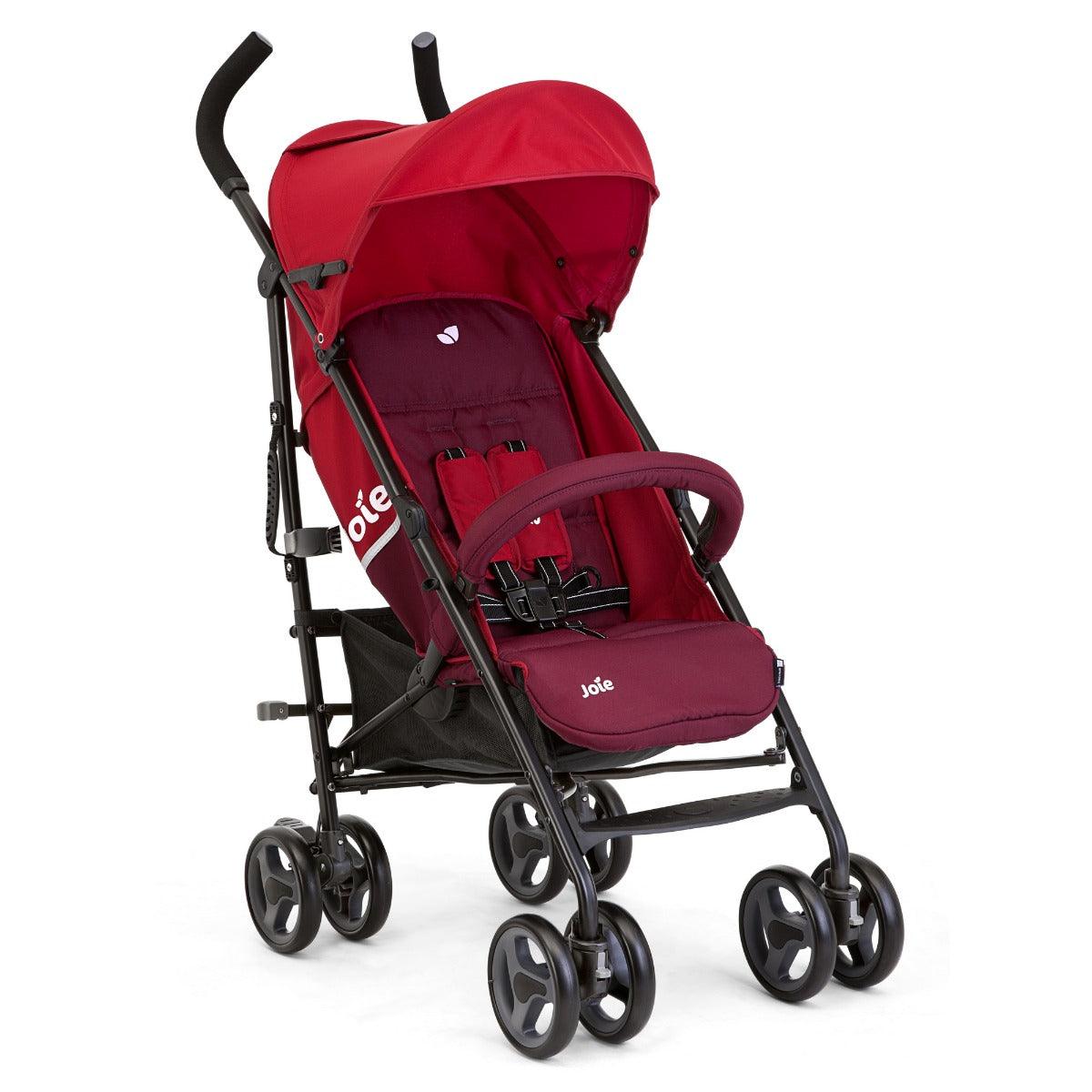 Joie Nitro LX Cherry - Baby Stroller Umbrella with Flat Reclining seat for Ages 0-3 Years