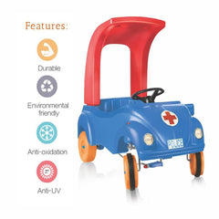Ok Play Busy Beetel Car for toddlers, Blue & Red, Ages 1 to 2 years