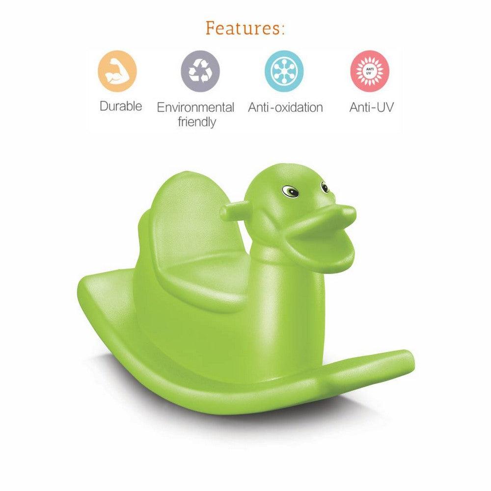 Ok Play Duck Rocker Ride On Toy for Kids,Parrot Green, Ages 2 to 4 years