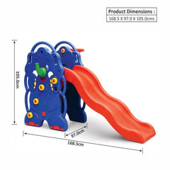 Ok Play Elephant Foldable Slide for Kids, Red & Blue, Ages 2 to 4 Years