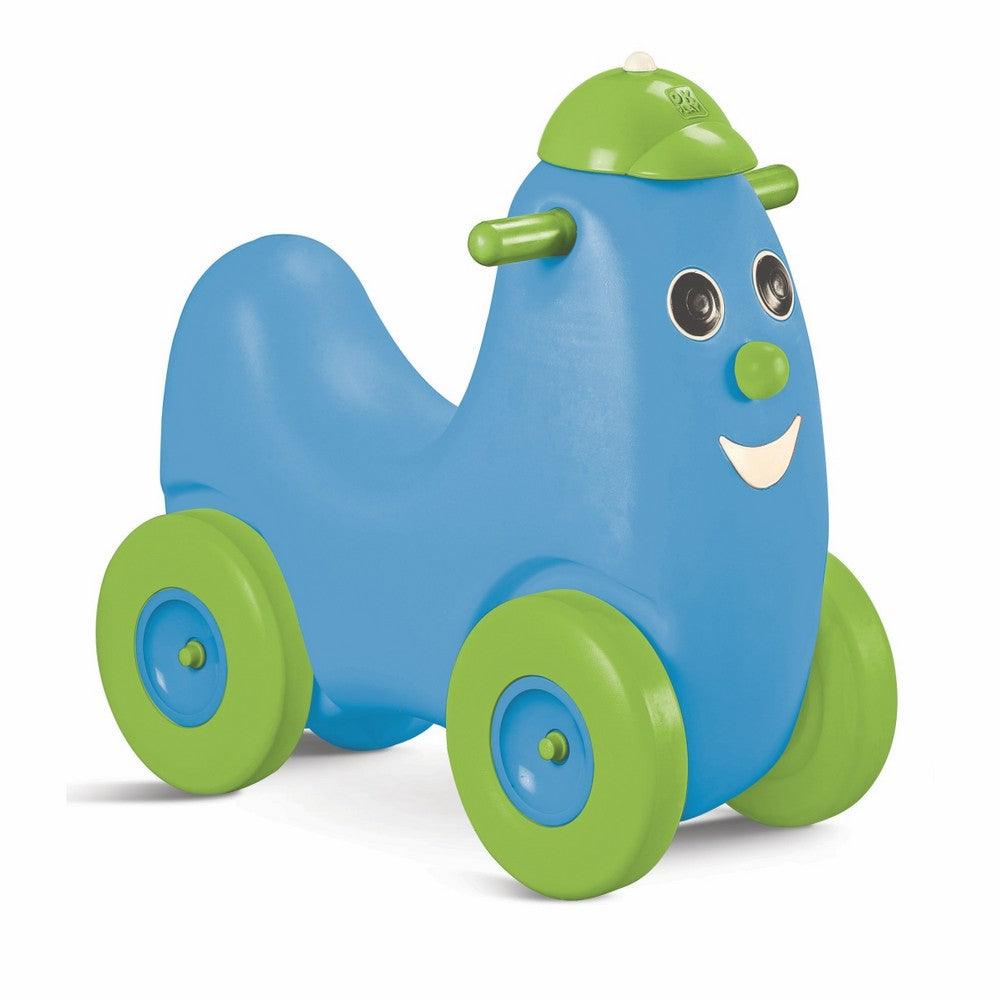 Ok Play Humpty Dumpty Push Rider Pony Ride On Toy with Curved Seat for Kids, Sky Blue, Ages 2 to 4 years