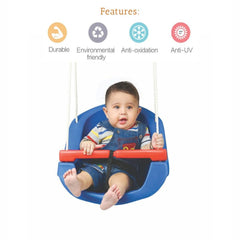 Ok Play Indoor and Outdoor Adjustable Swing for kids, Blue, Ages 1 to 4 years