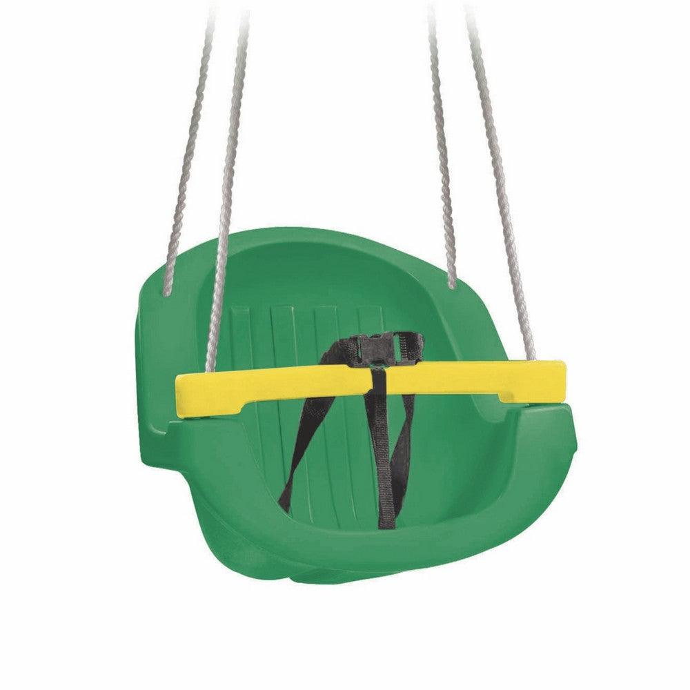 Ok Play Indoor and Outdoor Adjustable Swing for kids, Green, Ages 1 to 4 years