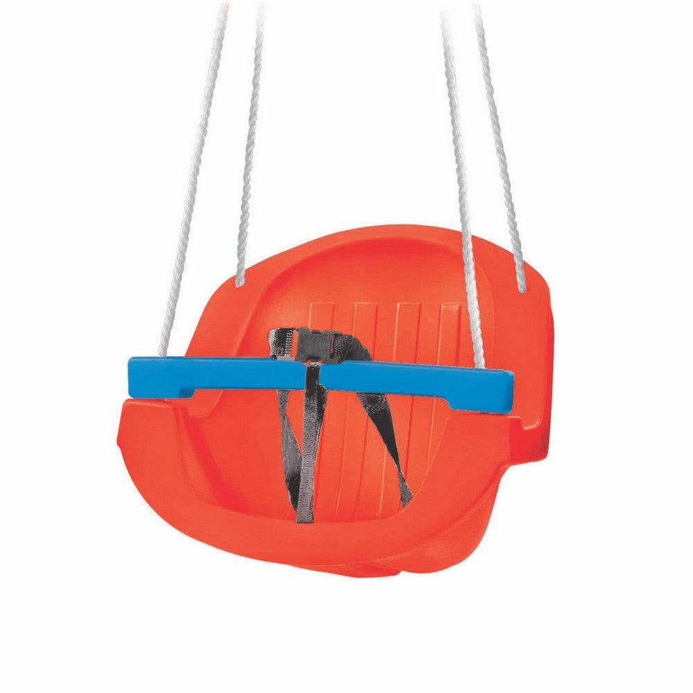Ok Play Indoor and Outdoor Adjustable Swing for kids, Red, Ages 1 to 4 years
