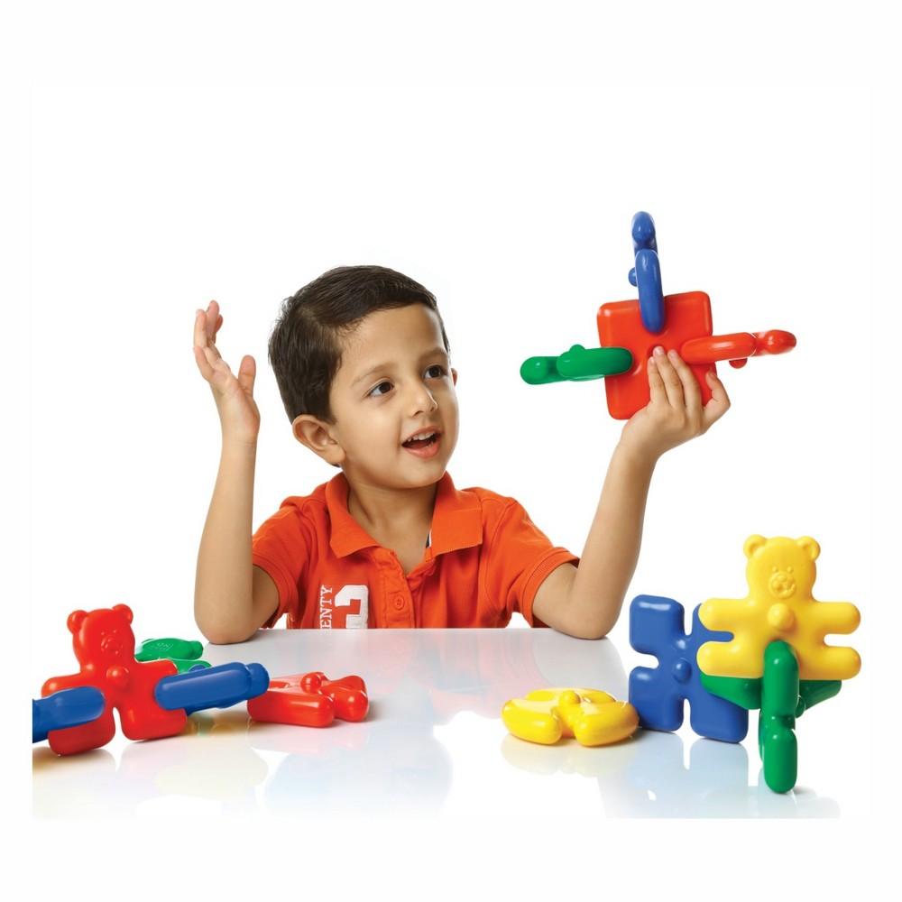 Ok Play Joy Link Set of 16 Assembled Shapes & Linking Toys for Toddlers, Multicolour, Ages 1 to 2 years