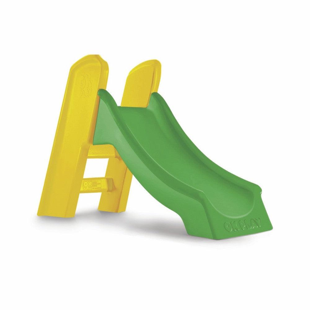 Ok Play Slider Ladder Babies Slide, Garden and School Toy for Kids,Green & Yellow, Ages 1 to 2 years