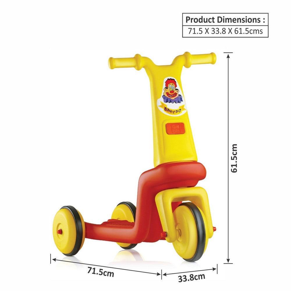 Ok Play Speedo Baby Ride On Push Bike for Kids, Red & Yellow, Ages 2 to 4 years