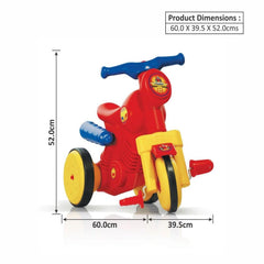 Ok Play Turbo Ride On Bike for Kids, Red, Ages 2 to 4 years