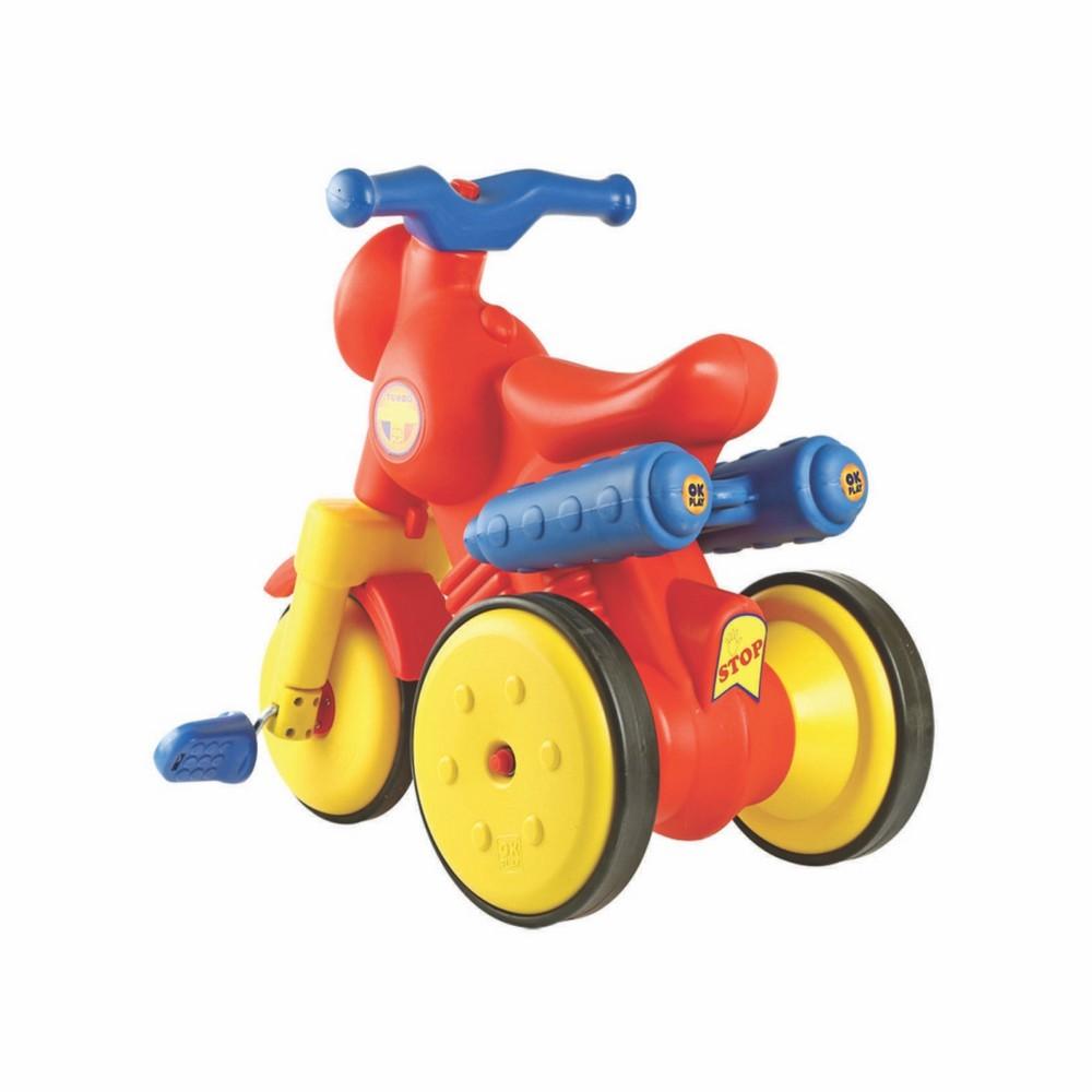 Ok Play Turbo Ride On Bike for Kids, Red, Ages 2 to 4 years