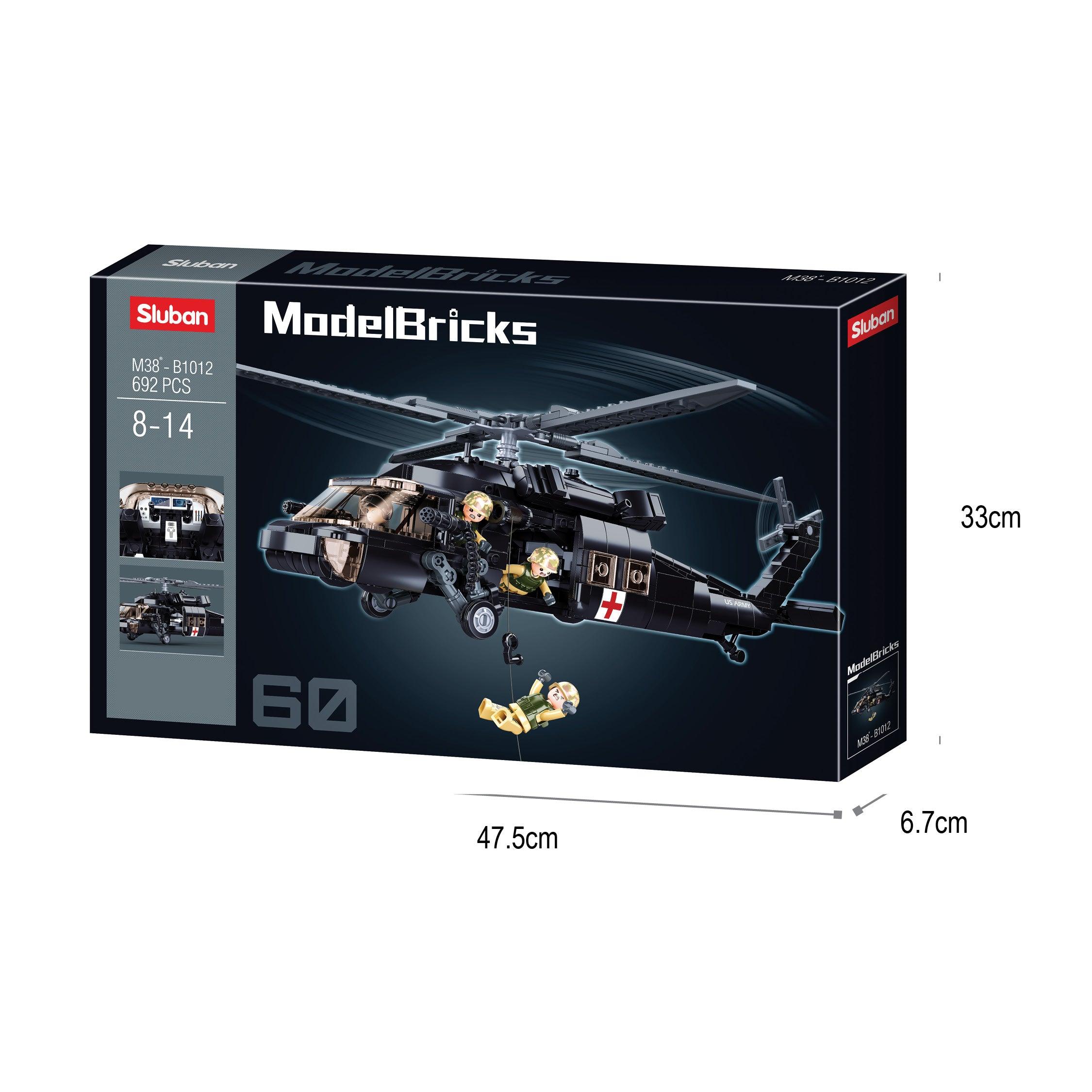 Sluban UH-60 Black Hawk, Building Blocks For Ages 8+ - FunCorp India