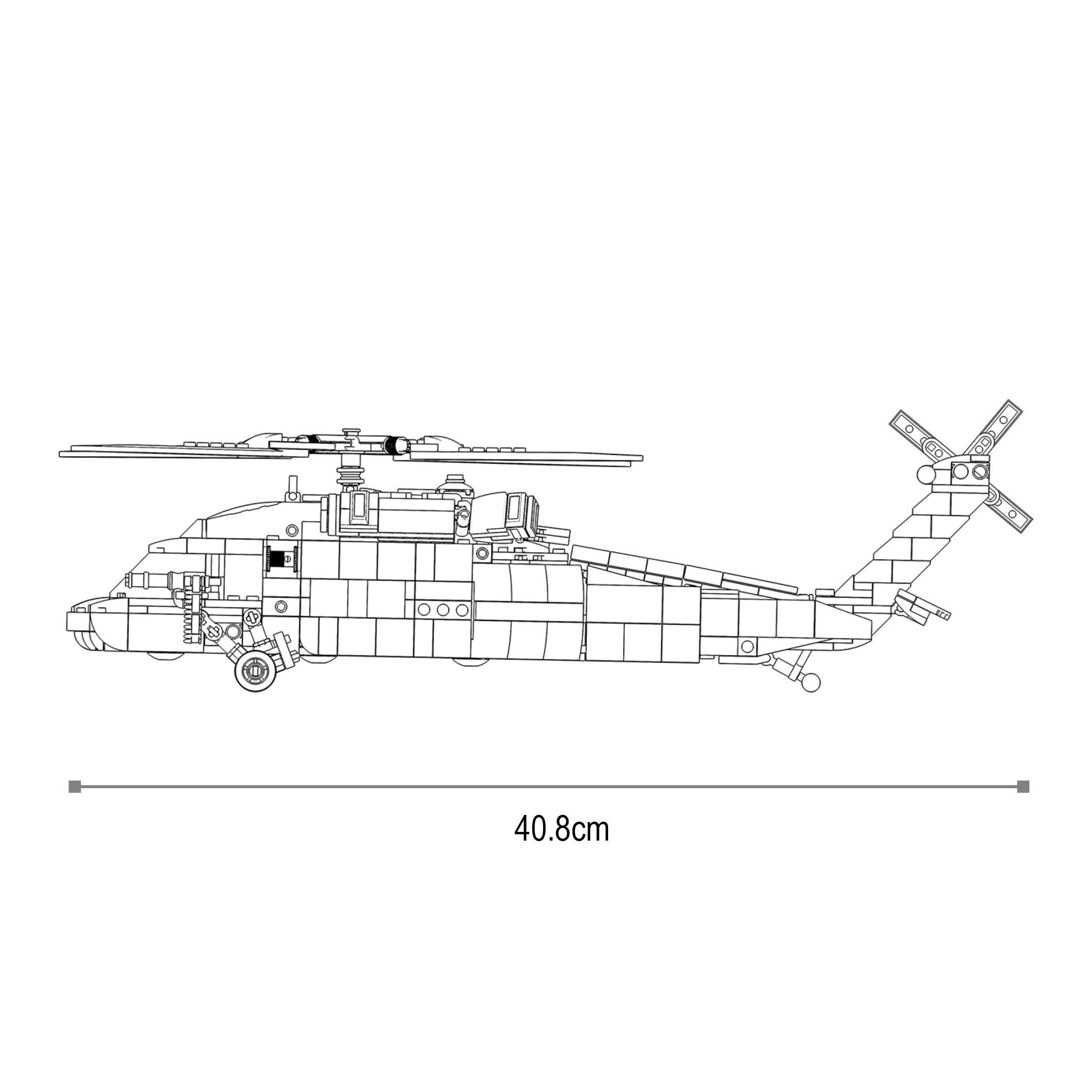 Sluban UH-60 Black Hawk, Building Blocks For Ages 8+ - FunCorp India
