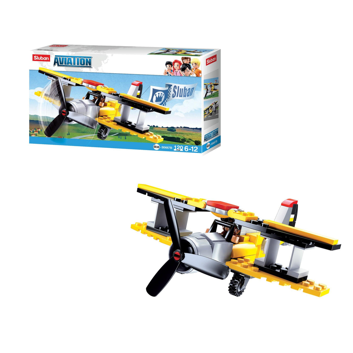 Sluban Aviation III - Plane, Building Blocks For Ages 6+ - FunCorp India