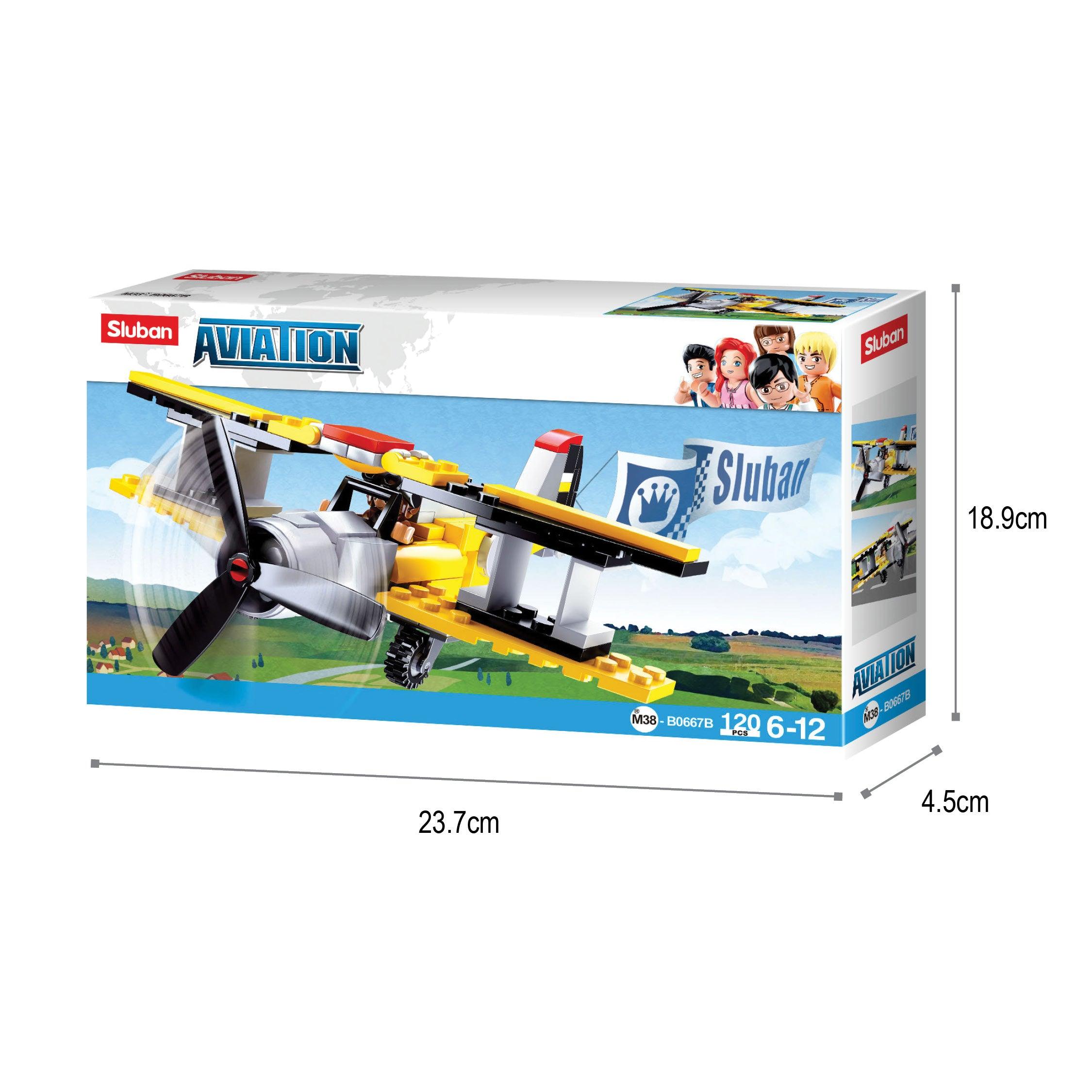 Sluban Aviation III - Plane, Building Blocks For Ages 6+ - FunCorp India