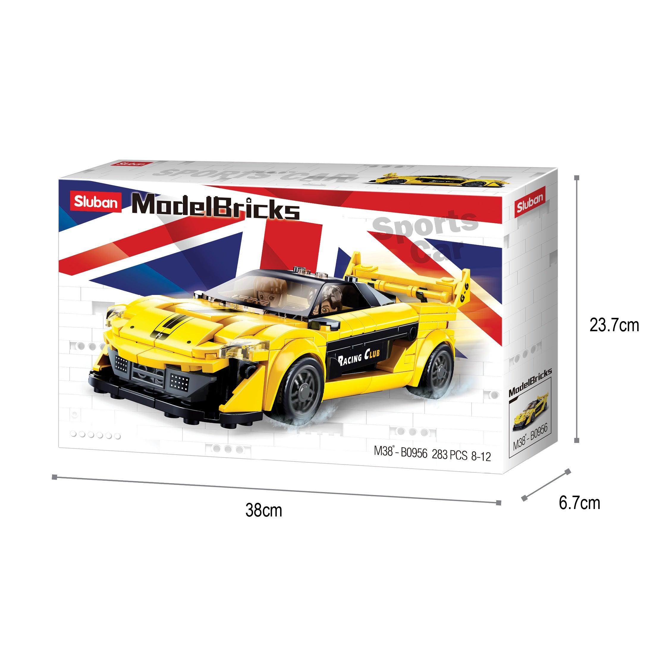 Sluban Racing Car - Yellow, Building Blocks For Ages 6+ - FunCorp India
