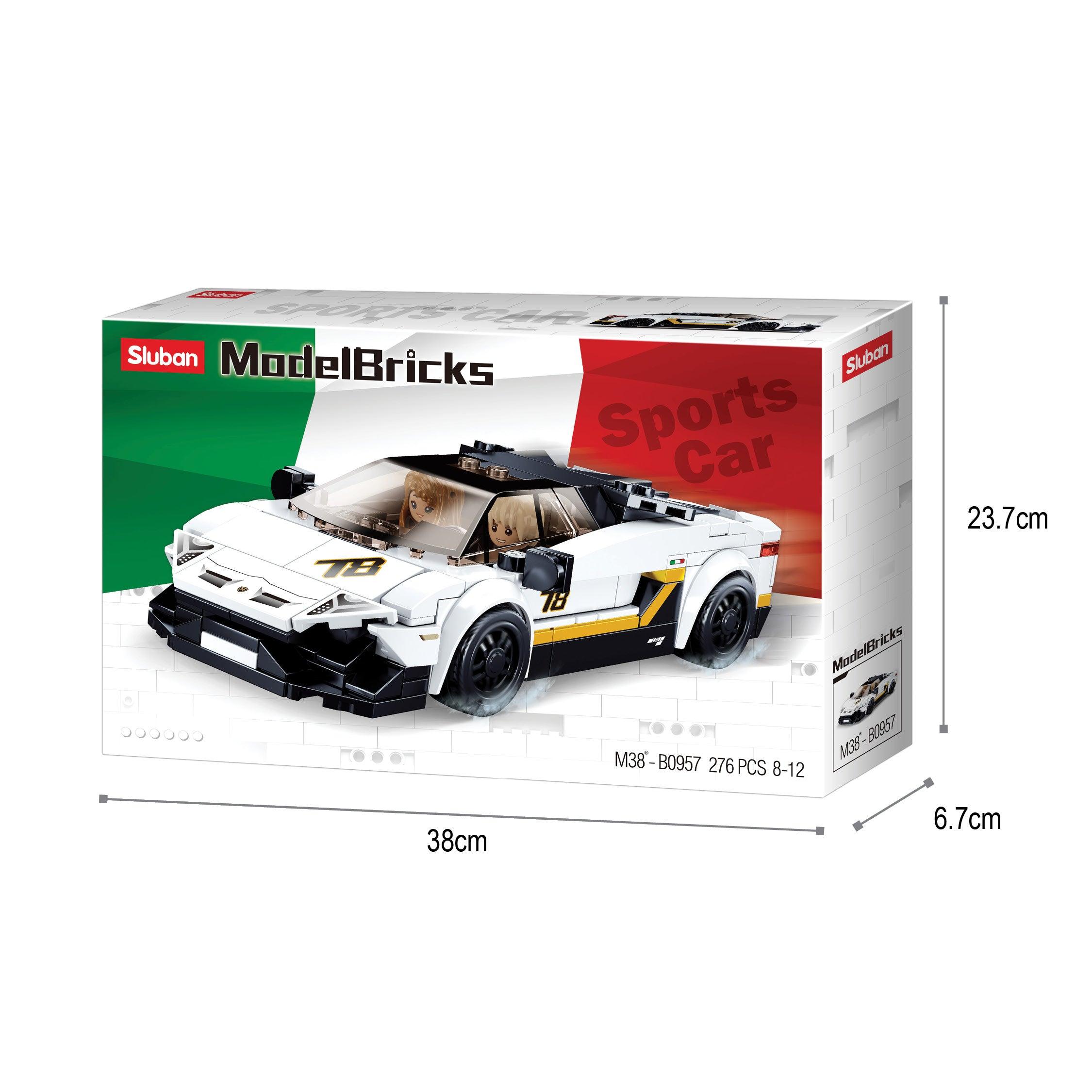 Sluban Racing Car - White, Building Blocks For Ages 6+ - FunCorp India