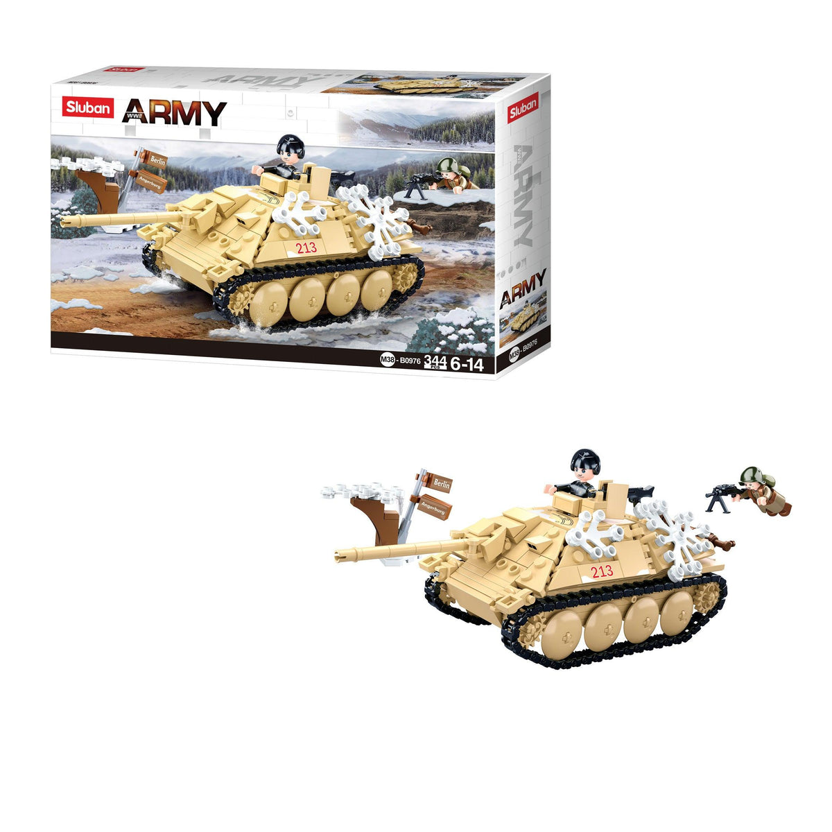 Sluban Tank Destroyer, Building Blocks For Ages 6+ - FunCorp India