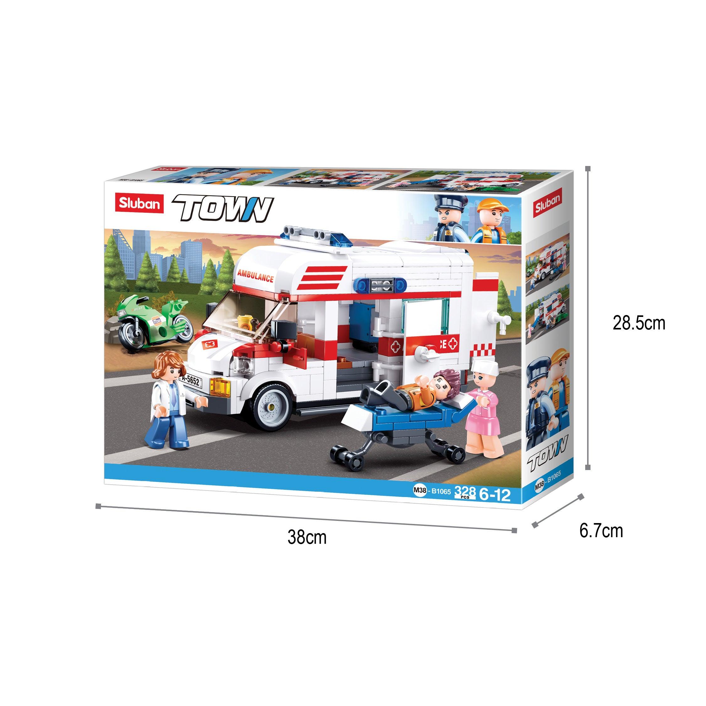 Sluban Ambulance-Large, Building Blocks For Ages 6+ - FunCorp India