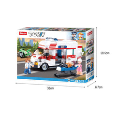 Sluban Ambulance-Large, Building Blocks For Ages 6+ - FunCorp India