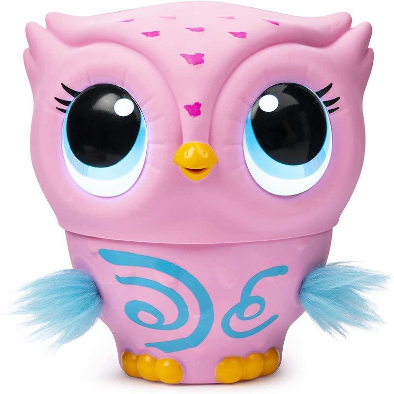 Owleez Flying Baby Owl Interactive Toy with Lights and Sounds, Pink