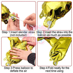 PartyCorp Baby Shower Decoration Kit Combo 35 Pcs - Gold, Pink Chrome & Confetti Balloons, Pink & Gold Banner, Pink Curtain, Gold Star Foil