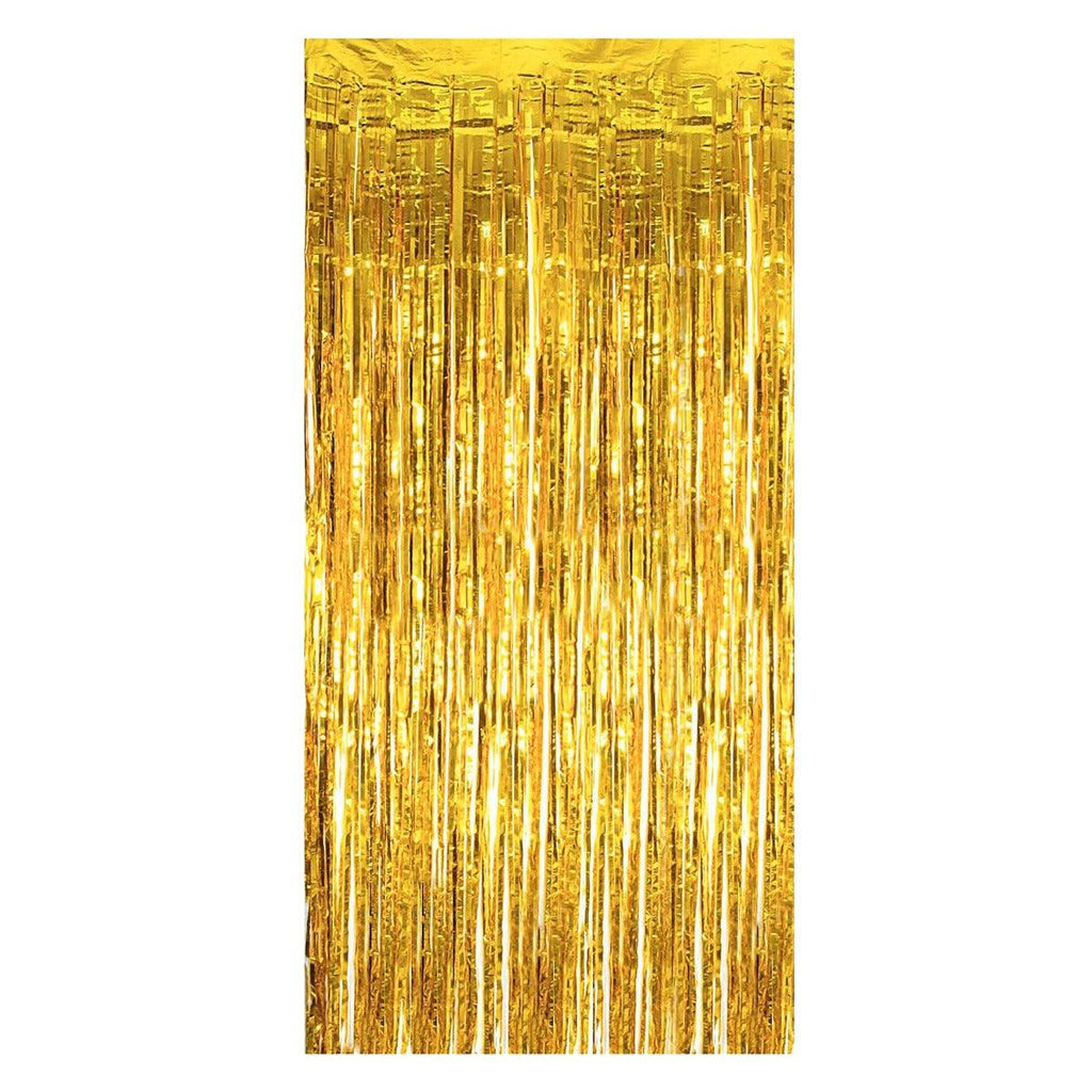 PartyCorp Big Golden Foil Curtain Fringe Set, 1 Pack