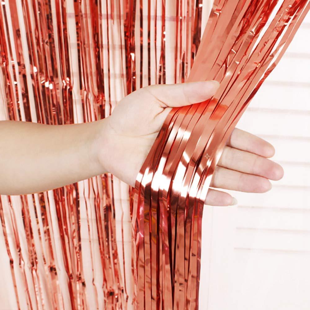 PartyCorp Big Rose Gold Foil Curtain Fringe Set, 1 Pack