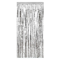 PartyCorp Big Silver Foil Curtain Fringe Set, 1 Pack