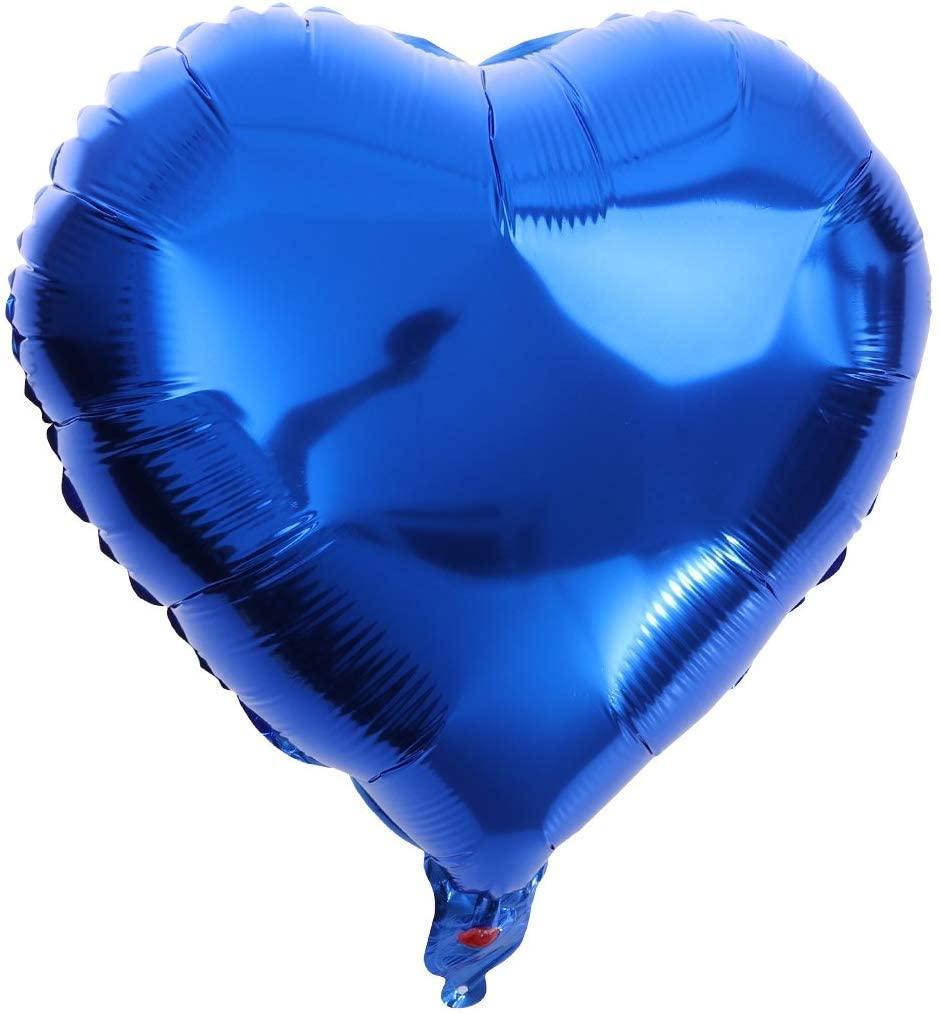 PartyCorp Blue and White Stars, Heart and Confetti Balloon Bouquet, Decoration Set, DIY Pack of 14