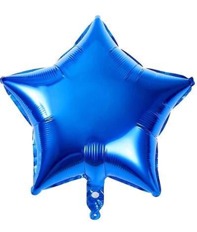 PartyCorp Blue and White Stars, Heart and Confetti Balloon Bouquet, Decoration Set, DIY Pack of 14