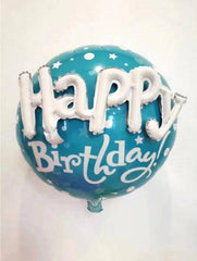 PartyCorp Blue Birthday Jumbo Foil Balloon with Happy Text Foil, DIY Pack of 3