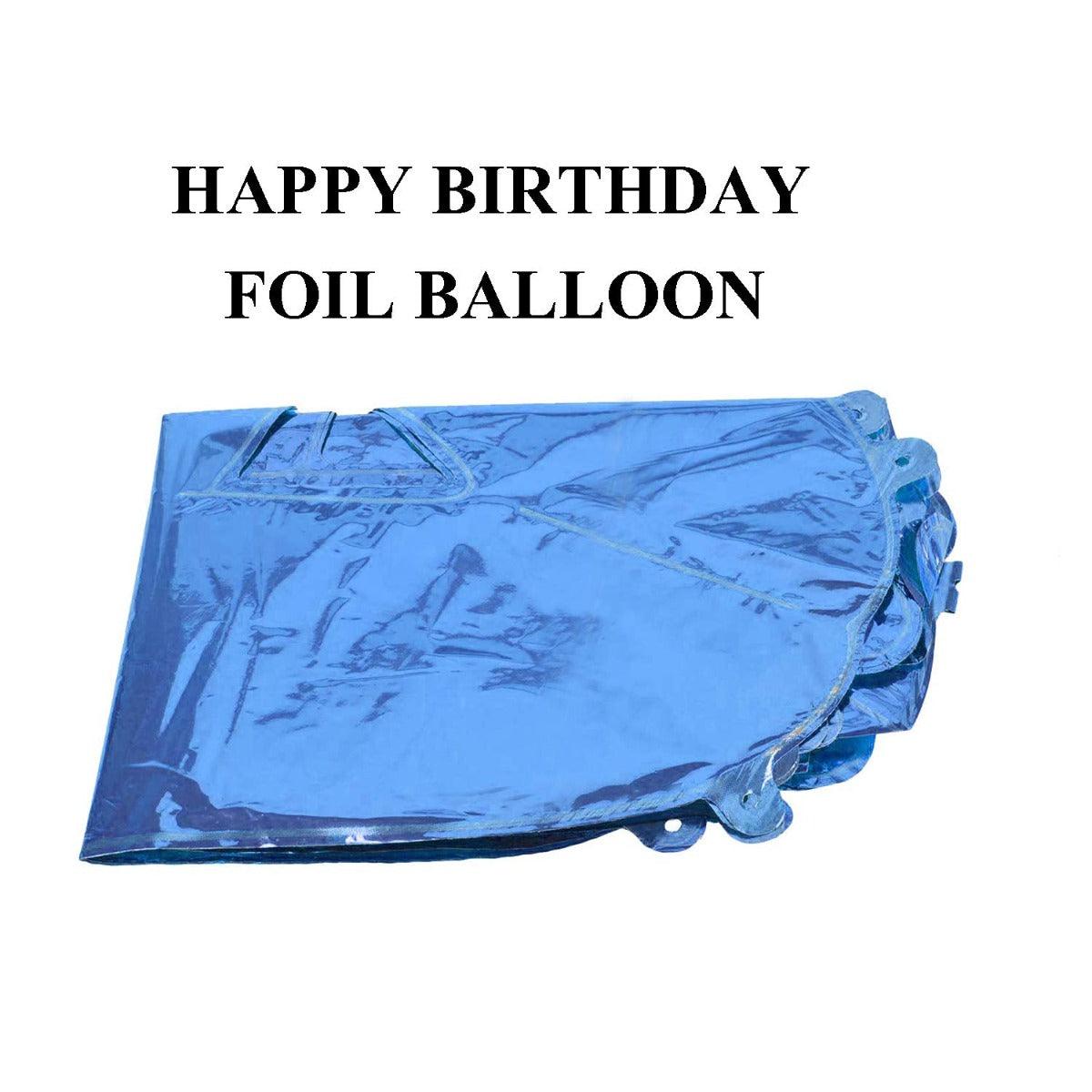 PartyCorp Blue Happy Birthday Alphabet/Letter 16 inch Foil Balloon Banner Decoration Set