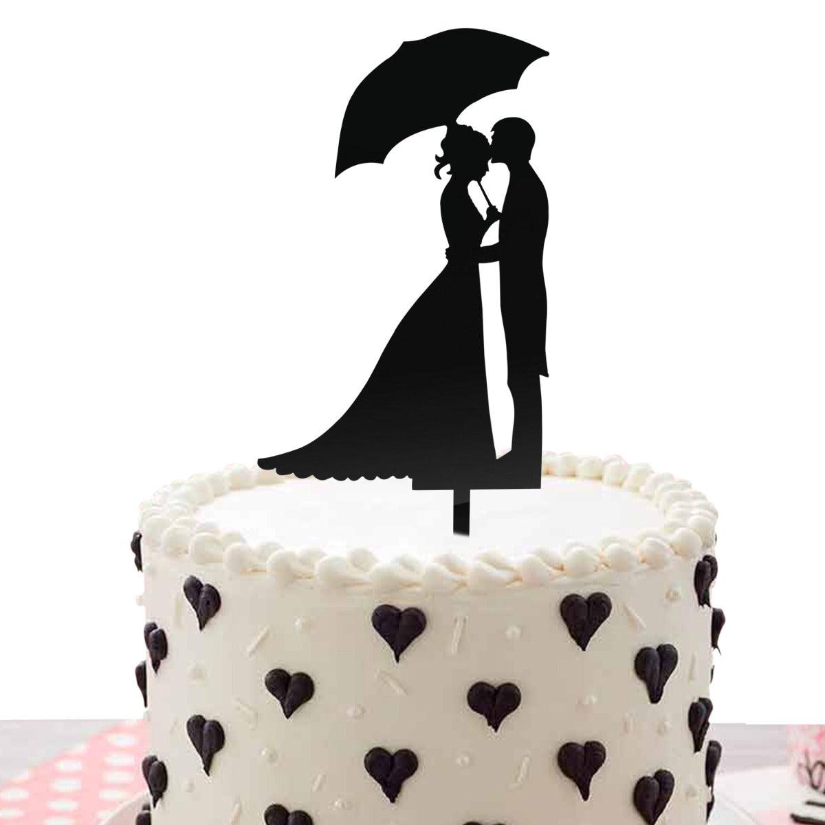 PartyCorp Couple Romantic Pose A Cake Topper For Wedding/Anniversary, 1 Piece