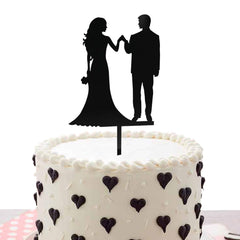 PartyCorp Couple Romantic Pose D Cake Topper For Wedding/Anniversary, 1 Piece