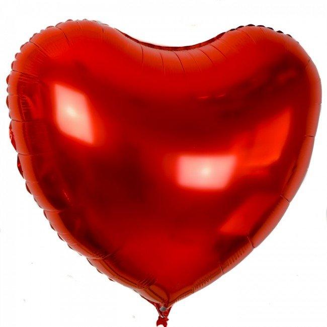 PartyCorp Giant Red Heart Foil Balloon Big Size, DIY Pack of 2
