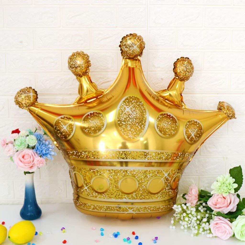 PartyCorp Gold Crown Shaped Foil Balloon For Party Decoration, Pack of 1