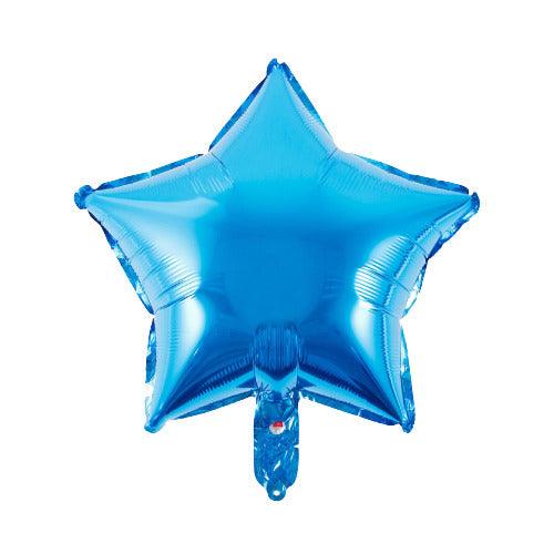 PartyCorp Happy Birthday Blue Stars and White Diamond Foil Balloon Bouquet, Decoration Set, DIY Pack of 5