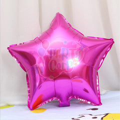 PartyCorp Happy Birthday Decoration Kit Combo 30 Pcs - Pink & White Chrome Balloons, Pink Printed Happy Birthday Banner, Silver Curtain, Pink Star Foil Balloon
