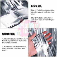 PartyCorp Happy Birthday Decoration Kit Combo 30 Pcs - Pink & White Chrome Balloons, Pink Printed Happy Birthday Banner, Silver Curtain, Pink Star Foil Balloon