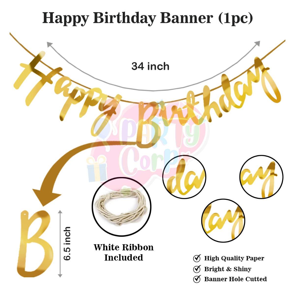 Buy PartyCorp Happy Birthday Decoration Kit Combo 38 Pcs - PCP