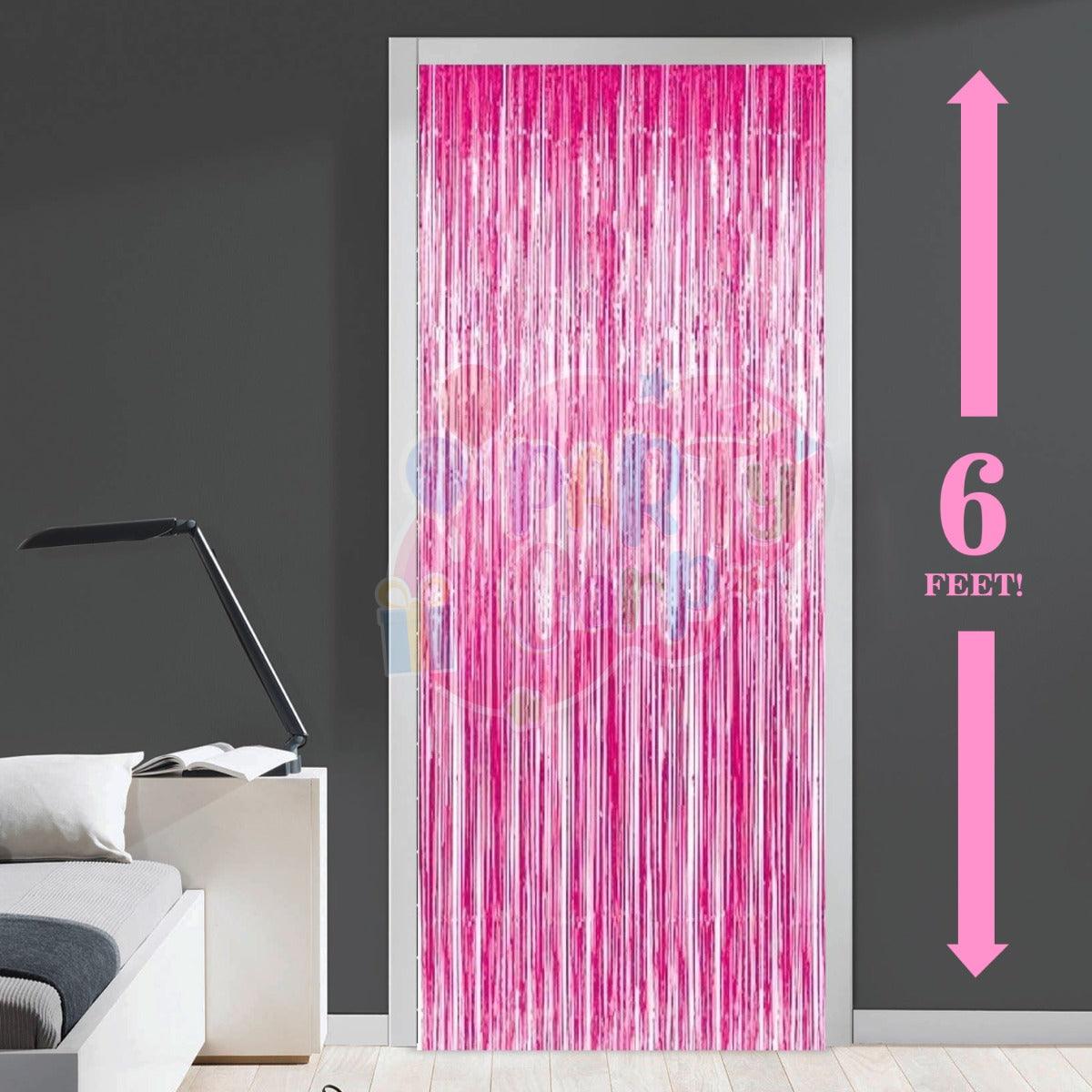 PartyCorp Happy Birthday Decoration Kit Combo 43 Pcs - Gold, Pink, Copper Chrome & Confetti Balloons, Pink & Gold Happy Birthday Banner, Pink Curtain, Rainbow & Cloud Foil Balloons