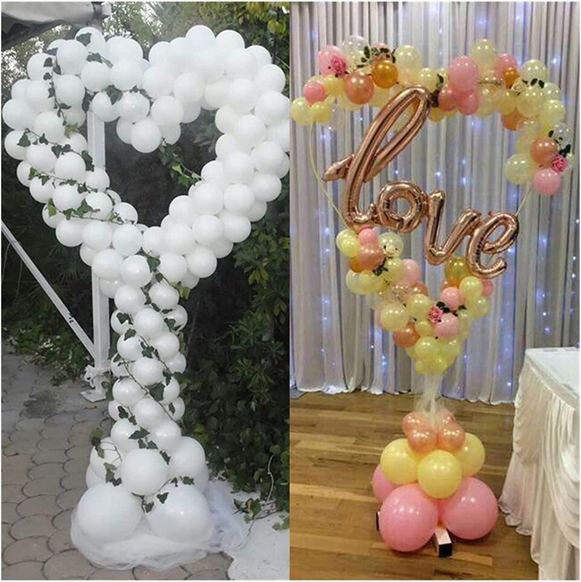 PartyCorp Heart Shaped Balloon Table Stand For Party Decorations (Balloons Not Included), 1 pc
