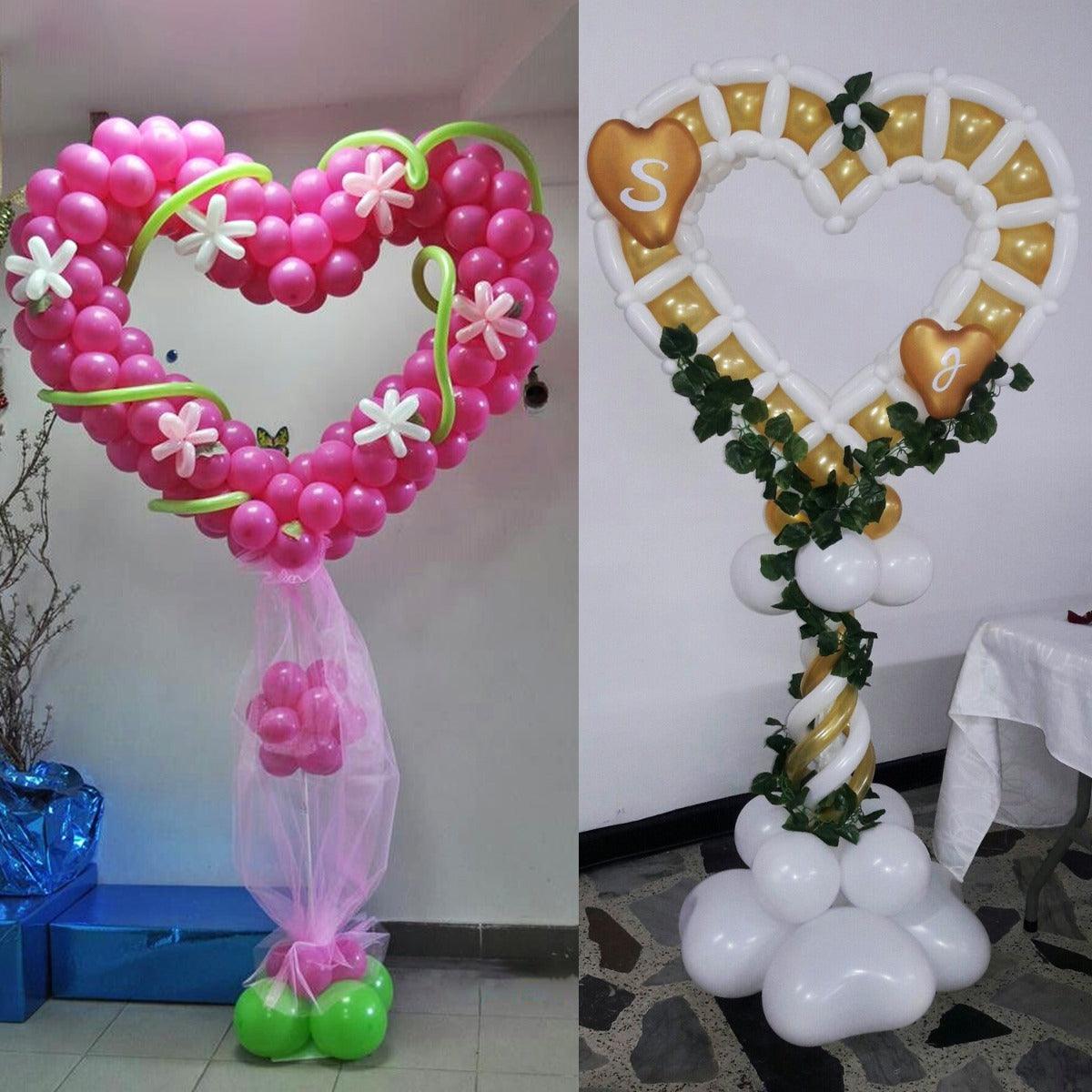 PartyCorp Heart Shaped Balloon Table Stand For Party Decorations (Balloons Not Included), 1 pc