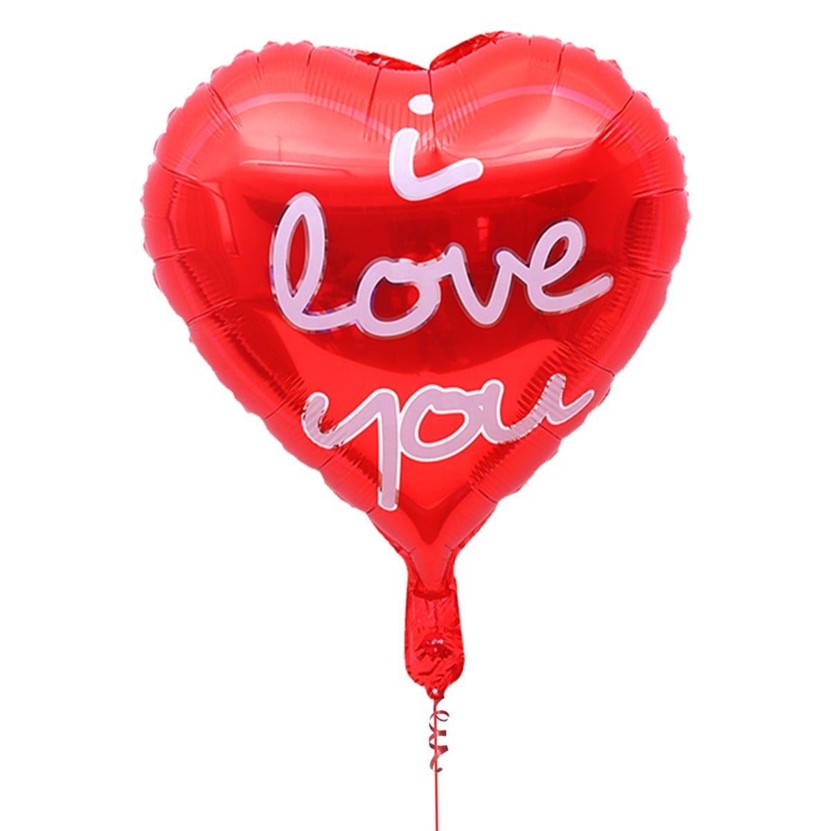PartyCorp I Love You Forever Heart Shaped Foil Balloon Bouquet, Decoration Set, DIY Pack of 5