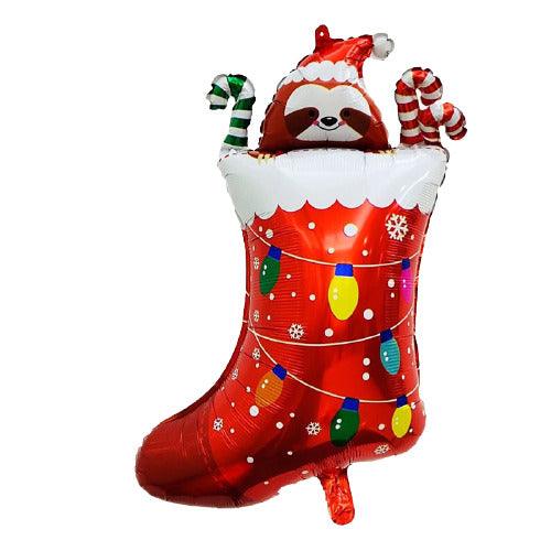 PartyCorp Large Santa Socks Foil Balloon For Merry Christmas Party Decoration, 1 Piece